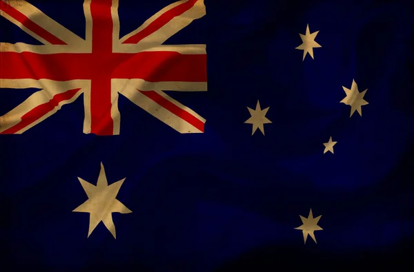 호주 흔들며 깃발 — 스톡 사진