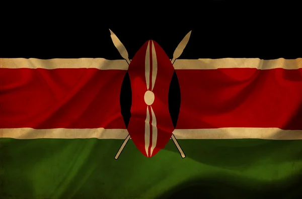 Stock image Kenya waving flag