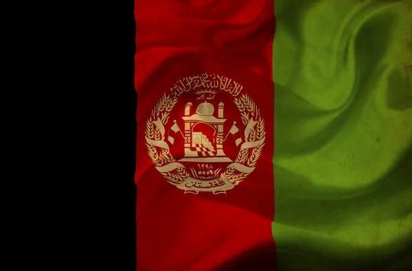 Afghanistan schwenkt Flagge — Stockfoto