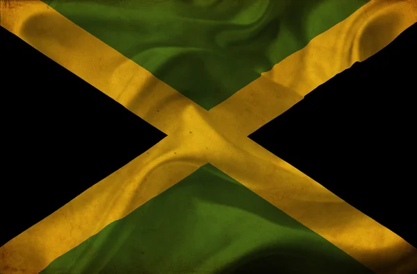 Bandiera giamaicana sventola — Foto Stock