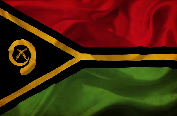 Bandeira de acenar Vanuatu — Fotografia de Stock