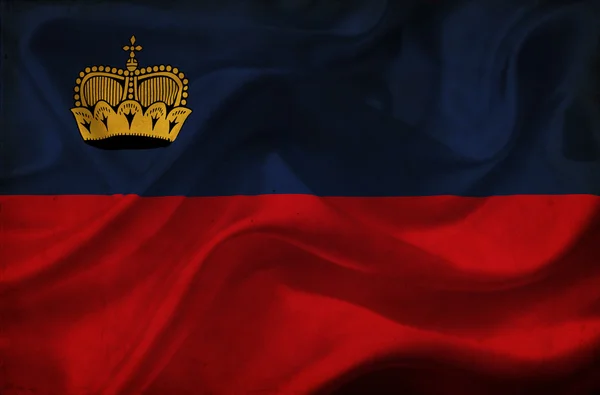 Lichtenštejnsko mává vlajkou — Stock fotografie