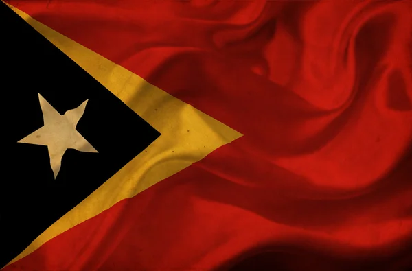 East timor falującej flagi — Zdjęcie stockowe
