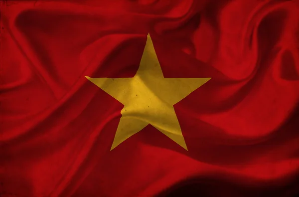 Vietnam schwenkt Flagge — Stockfoto