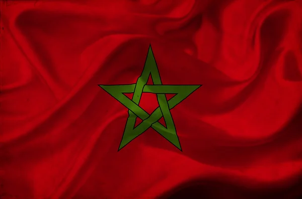 모로코 흔들며 깃발 — 스톡 사진