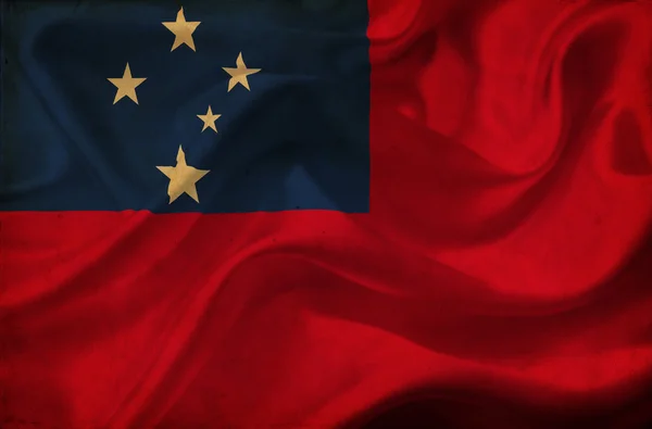 Samoa vlající vlajka — Stock fotografie