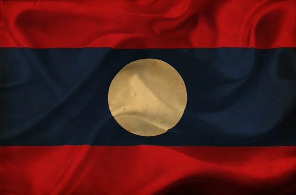 Laos waving flag — Stock Photo, Image