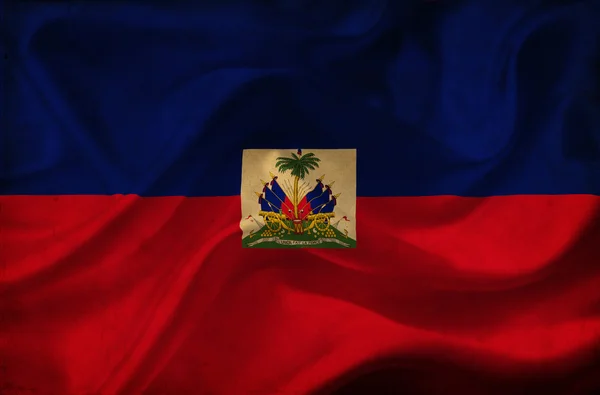 Haïti agitant le drapeau — Photo