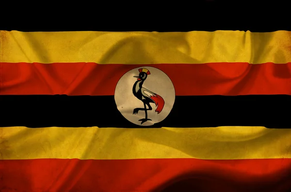 Uganda viftande flagga — Stockfoto