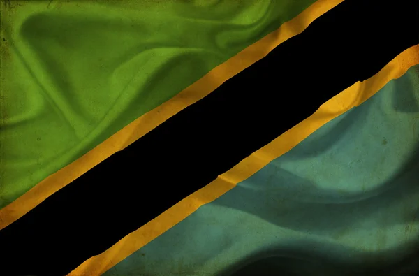 Танзания размахивает флагом — стоковое фото