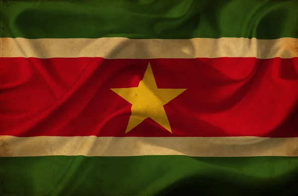 Suriname sventola bandiera — Foto Stock