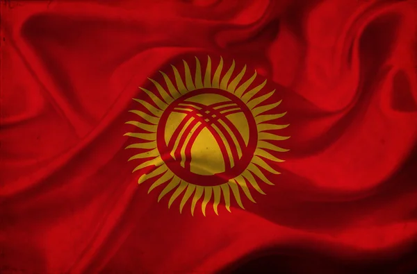 stock image Kyrgyzstan waving flag