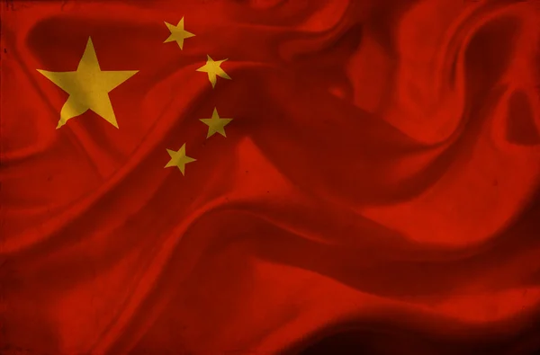 Kina viftande flagga — Stockfoto