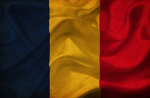 Tschad schwenkt Flagge — Stockfoto