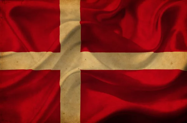 Dinamarca acenando bandeira — Fotografia de Stock