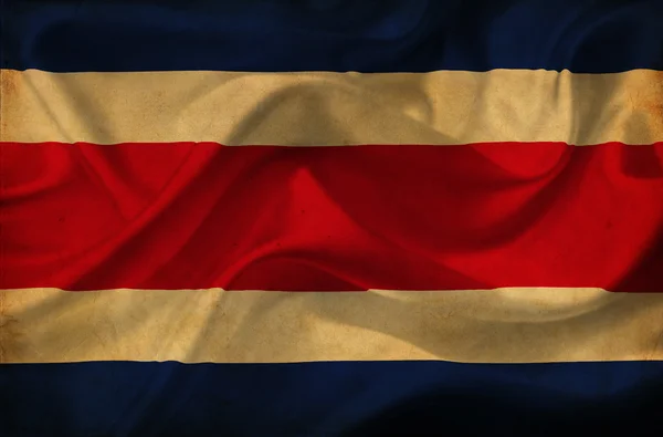 哥斯达黎加挥动国旗 — 图库照片