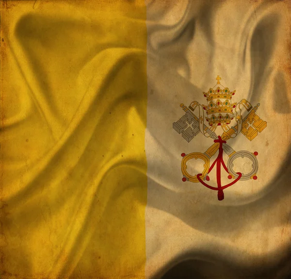 Vatikanstaten viftande flagga — Stockfoto