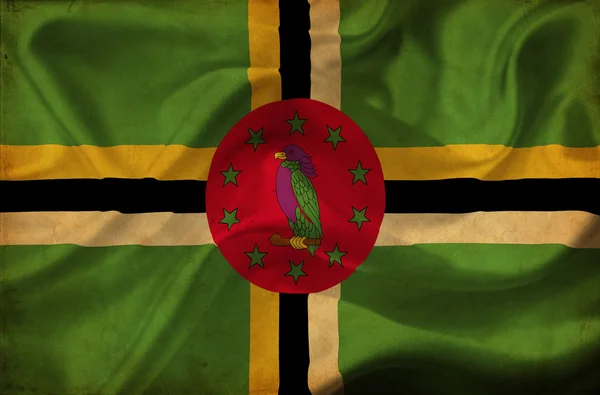 Dominica waving flag — Stock Photo, Image