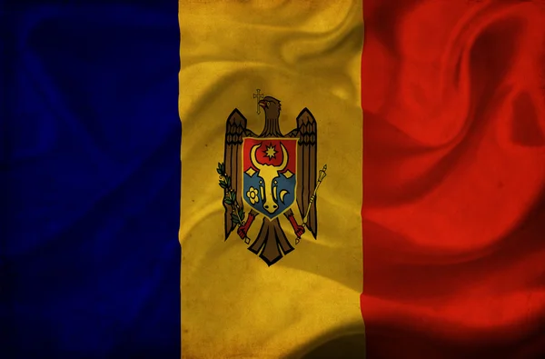 Молдова розмахував прапором — стокове фото