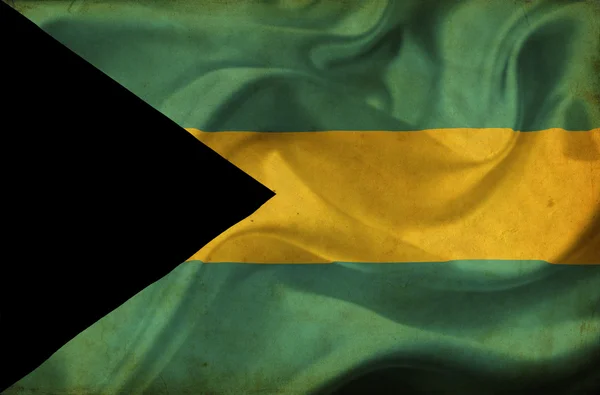 Bahama-szigetek integetett zászló — Stock Fotó