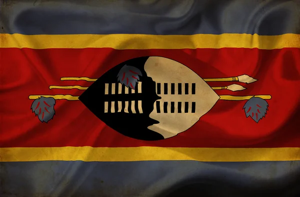 Svaziland dalgalanan bayrak — Stok fotoğraf