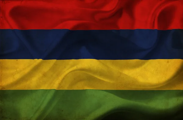 Mauritius macha flagą — Zdjęcie stockowe