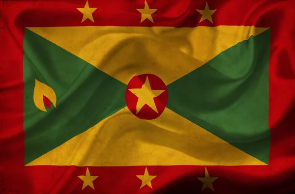 Grenada sventola bandiera — Foto Stock
