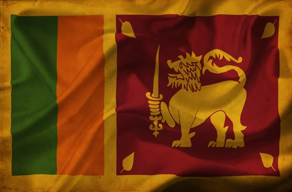 斯里兰卡挥动国旗 — 图库照片