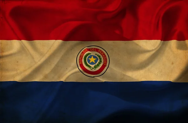 Bandiera sventolante del Paraguay — Foto Stock