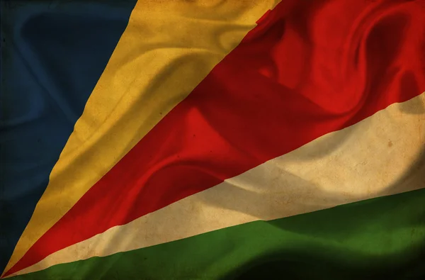 Seychellen schwenken Flagge — Stockfoto