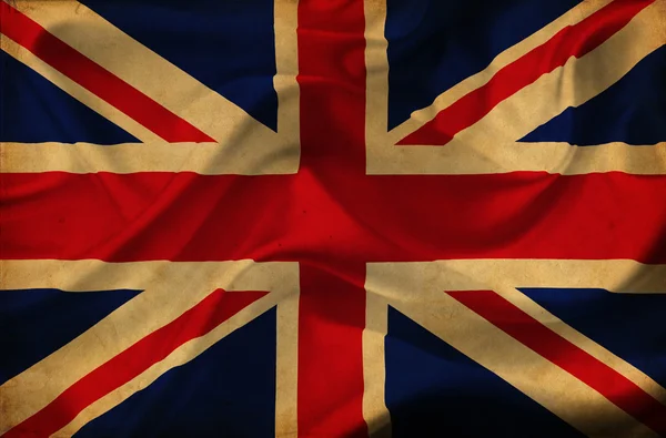 Großbritannien schwenkt große Flagge — Stockfoto