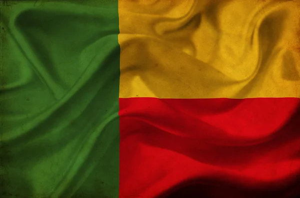 베냉 흔들며 깃발 — 스톡 사진
