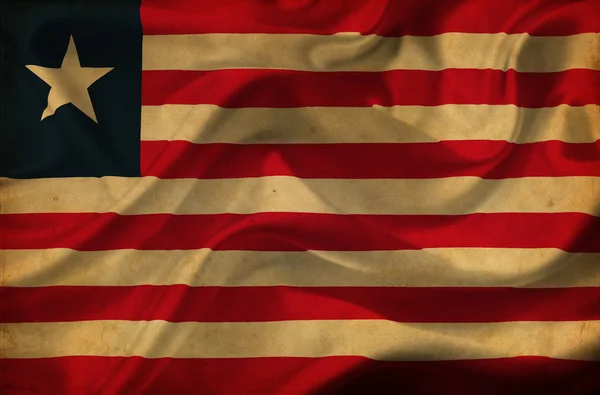 Wapperende vlag van Liberia — Stockfoto