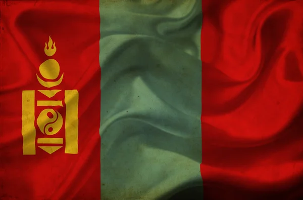 Mongoliet viftande flagga — Stockfoto