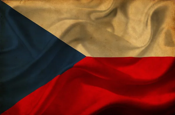 Tsekin tasavalta heiluttaa lippua — kuvapankkivalokuva
