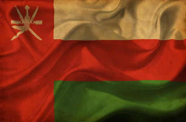 Oman melambaikan bendera — Stok Foto