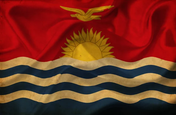 Kiribati ondeando bandera — Foto de Stock