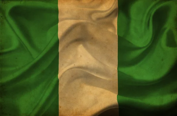 Nigeria viftande flagga — Stockfoto