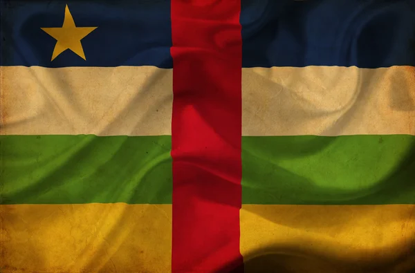 Zentralafrikanische Republik schwenkt Flagge — Stockfoto