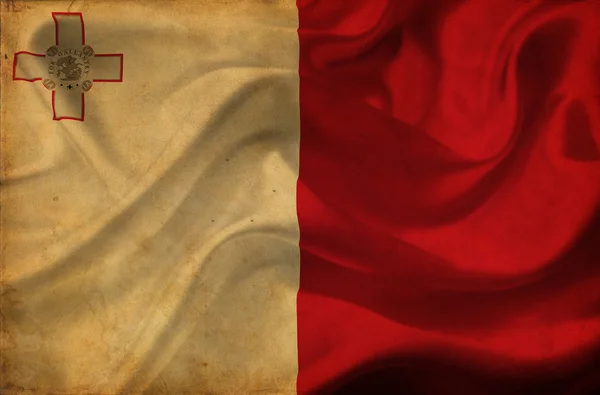 Malta schwenkt Flagge — Stockfoto