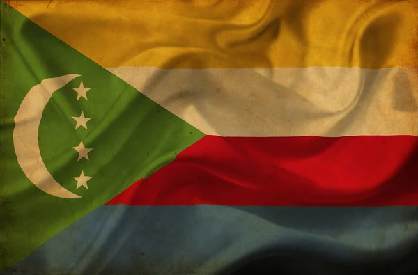 Comoren wuivende vlag — Stockfoto