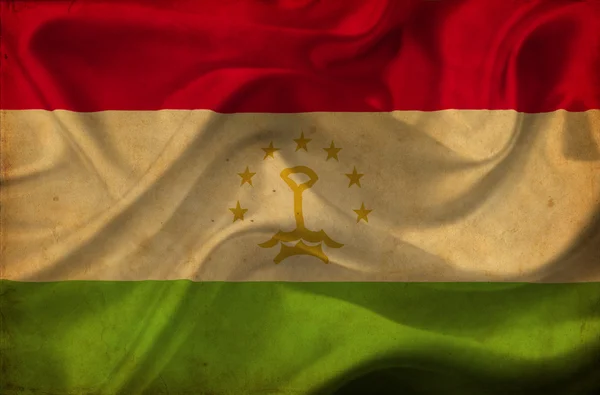 Wapperende vlag van Tadzjikistan — Stockfoto