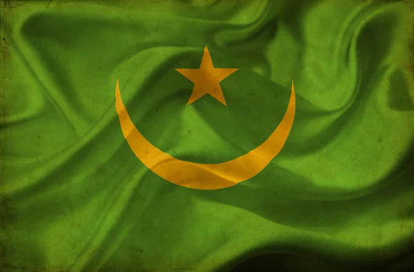 Mauritania waving flag — Stockfoto