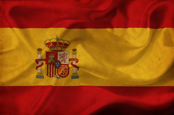 Machać flaga Hiszpania — Zdjęcie stockowe