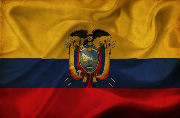 Ecuador wuivende vlag — Stockfoto