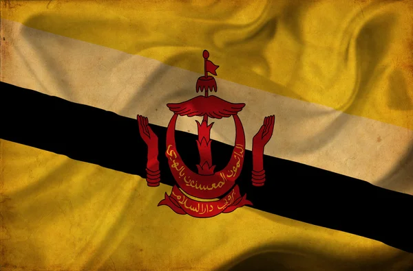 Brunei sventola bandiera — Foto Stock