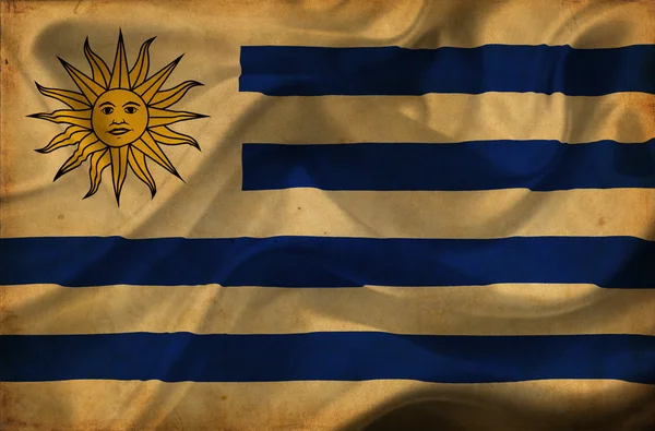 Uruguay sventola bandiera — Foto Stock