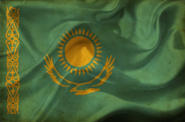 Kazakistan sventola bandiera — Foto Stock