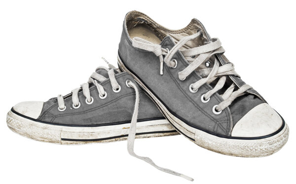Gray retro sneakers