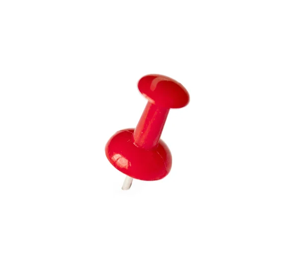 Piros push pin elszigetelt — Stock Fotó